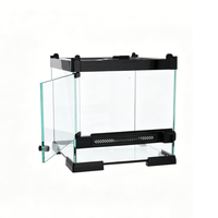 Terrarium en verre pour reptiles Petpetzone, avec porte à ouverture frontale, unité en verre trempé, ventilation supérieure en maille, respectueux de l'environnement
