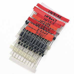 Diodos de orificio pasante 1N4148 1N4007 FR107 1N5408 1N5822, paquete de diodos rectificadores para reparación electrónica y proyectos de bricolaje - Product Image 4