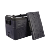 Dropshipping 35L 45L 55L 12V/24V/220V mini réfrigérateur avec serrure et clé plage glacière réfrigérateur voiture 50L 45W réfrigérateur électrique