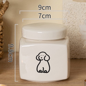 Elite keramik cetakan cakar hewan peliharaan guci merah kremasi menarik kremasi kenang-kenangan untuk kucing dan anjing tempat abu logam - Product Image 3