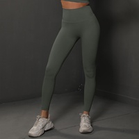 Pantalon de yoga taille haute sans couture, résistant aux plis, longueur intégrale, pour femme, effet fessier galbés et lifting, pour l'entraînement et le sport