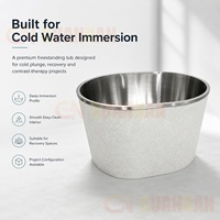 Baignoire de plongeon en eau froide de luxe avec bassin intérieur en acier inoxydable pour spa, hôtel, bien-être