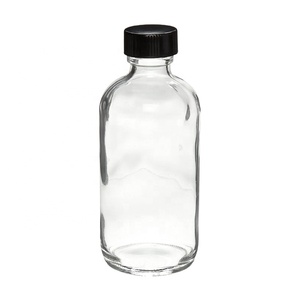 Botella de vidrio transparente de 2 oz del fabricante con tapa de polipropileno, botella de muestra de vidrio Boston redonda para pociones, jugos, shots de jengibre, aceites - Product Image 4
