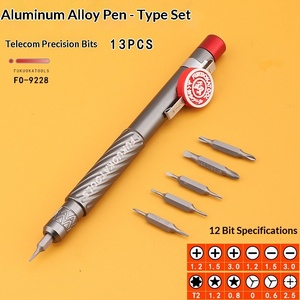 <span class=keywords><strong>Destornillador</strong></span> Tipo Pluma de Aleación de Aluminio Fukuoka FO-9228, Juego de <span class=keywords><strong>Puntas</strong></span> Magnéticas de Precisión Phillips, Planas, <span class=keywords><strong>Estrella</strong></span> de Seis <span class=keywords><strong>Puntas</strong></span> para Bricolaje - Product Image 2