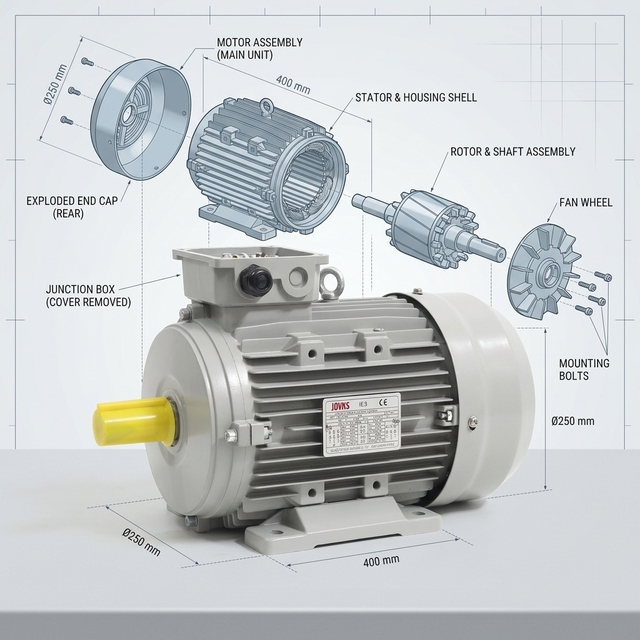 MS100L1-2  Three Phase Induction Motor Aluminium Housing Copper Wire IE1/IE2/IE3/IE4 TEFC IP55 CE ISO for Industrial Machinery