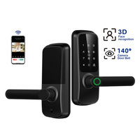 Serrure de porte intelligente Yagu avec caméra vidéo, empreinte digitale, mot de passe numérique, sans clé, pour appartement, maison, chambre, compatible Tuya et TTlock