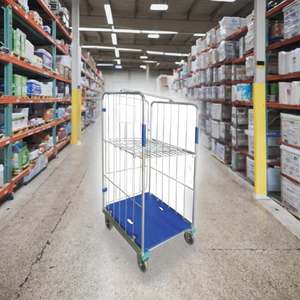 औद्योगिक लॉजिस्टिक 500 किलोग्राम नेस्टिंग भंडारण रोल कंटेनर धातु पिंजरे ट्रॉली - Product Image 1