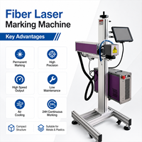 Machine de marquage laser à fibre OMA série F, codeur laser galvanométrique haute vitesse pour l'impression industrielle de date, logo et code QR