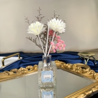 Diffuseur de parfum en rotin de luxe en gros, avec fleurs séchées et bâtonnets parfumés pour l'ambiance