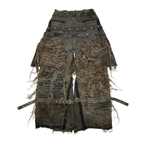 Jeans Baggy <span class=keywords><strong>MZN</strong></span> para Hombre, Lavado Ácido, Estilo Hip Hop, Streetwear, Influencias Góticas, Tallas Grandes, Venta al Por Mayor - Product Image 4