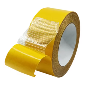Sohi Best Seller Ruban adhésif double face en tissu maillé <span class=keywords><strong>de</strong></span> fibre <span class=keywords><strong>de</strong></span> verre à haute adhérence avec doublure en papier <span class=keywords><strong>de</strong></span> protection jaune pour la construction - Product Image 1
