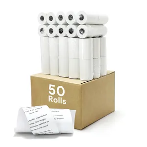 अच्छी गुणवत्ता वाला BPA मुक्त थर्मल प्रिंटर रोल पेपर 57 x 40 मिमी अनुकूलित कैश रजिस्टर पेपर रोल 57 मिमी