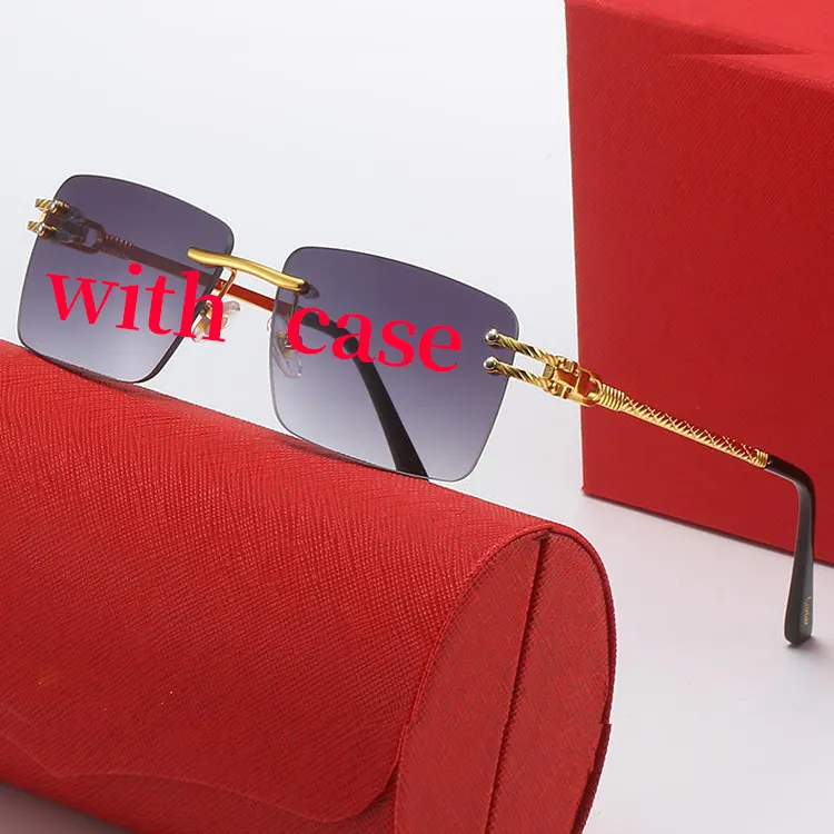 lunettes de soleil de marque connu France rimless sunglasses men with box luxury brand women designer sunglasses famous brands