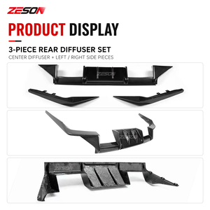 Diffuseur arrière en fibre de carbone sèche style R44 3 pièces pour BMW M2 G87 Coupé 2023+ - Product Image 3