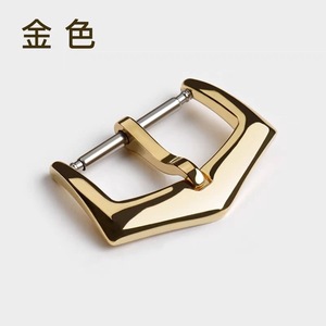Hebilla de <span class=keywords><strong>Reloj</strong></span> de Acero Inoxidable con Acabado Pulido, 18-20 mm, Plateado, Dorado, Rosado, Negro, Multi-Recubrimiento, Ajuste Universal - Product Image 6