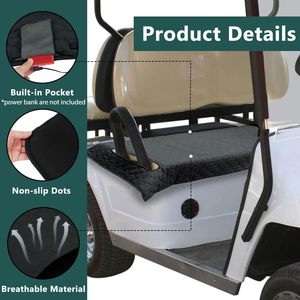 Fundas de asiento de carrito de golf con calefacción personalizada con antideslizante asiento de carrito de golf de invierno toalla manta Fundas de cojín de asiento de carrito de golf - Product Image 3