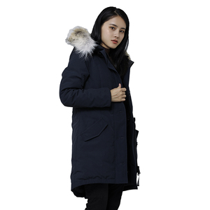 Vente en gros dame veste manteau d'hiver hollandais Amerikan Mujer Xl coupe-vent résistant fermeture éclair Orolay veste vers le bas rembourré Parka femme - Product Image 2