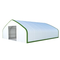 Structure en acier pour entrepôt, imperméable, extérieure, robuste, abri de stockage portable avec porte