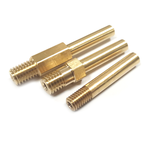 CNC gia công tùy chỉnh đánh bóng đồng thau nhôm thép không gỉ cứng spline bên ngoài chủ đề trục chốt chân - Product Image 3