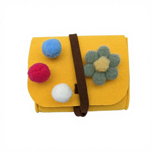 Nouvelles innovations, sac de rangement miniature en feutre de qualité supérieure, multicolores, portable, avec fermeture à glissière, style portefeuille court pour femmes, usage quotidien - Product Image 3