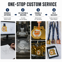 Medalla Deportiva de Metal Personalizada con Esmalte Cocido, Recuerdo de Competición con Logotipo, OEM ODM, 12 Años de Experiencia en Fábrica, CE Prop65