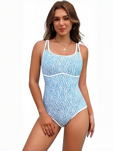 Maillot de bain une pièce <span class=keywords><strong>sexy</strong></span> à double bretelle pour femme, monokini ajusté, maillot de bain en polyester très extensible - Product Image 5