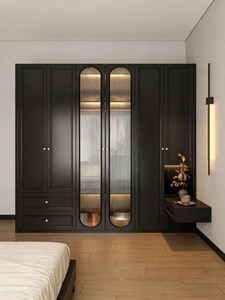 Grande armoire de rangement pour <span class=keywords><strong>chambre</strong></span> avec portes coulissantes et tiroirs pour une organisation maximale - Product Image 5