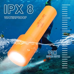 Cheapest Diving Torch Rotary Switch <strong>800lumen</strong> ABS Dive Torch Waterproof Underwater Fishing T6 Led Diving Flashlight - Product Image 6