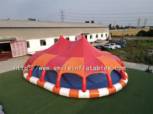 Glissade de <span class=keywords><strong>piscine</strong></span> gonflable Smile Inflatables pour loisirs aquatiques en plein air, couverture en bâche PVC, certifiée CE, comprenant un souffleur - Product Image 2