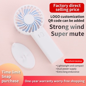 Nuevo Producto 2025 - Ventilador de Mano Recargable Portátil de 3 Velocidades con Batería Incluida, para Uso en Exteriores, Embalaje en Caja Corrugada - Product Image 5