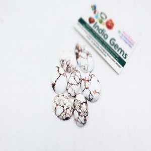 พลอยแจสเปอร์รูปทรงคาโบชองสีขาวลายประณีตระดับพรีเมียม  คุณสมบัติพิเศษ ได้รับการรับรองจากผู้ตรวจสอบอิสระ ไม่มีรูเจาะ - Product Image 5