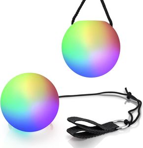 Boules lumineuses LED Poi à changement de couleur écologiques en gros, guirlande lumineuse clignotante pour la danse du ventre, jouets pour boîtes de nuit et remises de diplômes - Product Image 4