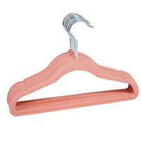 Cintres en plastique velours antidérapants robustes sur mesure à un seul niveau de 30 cm pour armoire