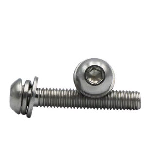 Acero inoxidable de buena calidad SUS201 SUS304 SUS316 SUS430 Cabeza de botón hexagonal pulida Lisa Tornillo SEMs <span class=keywords><strong>DIN7380</strong></span> - Product Image 5