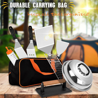 Kit d'accessoires professionnels pour plancha 27 pièces : Spatule élargie, couvercle de cuisson, presse à burgers – Idéal comme coffret cadeau