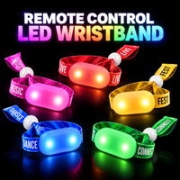 Bracelet LED en silicone personnalisé Sincen pour événements, avec télécommande, éclairage de zone indépendante, idéal pour la segmentation d'audience et les tournées en direct
