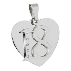 Colgante de Acero con Corazón y Cristales, Producto de la Marca Steel Heart 18 - Product Image 1