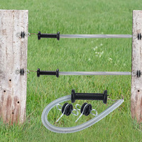 Sistema de Puerta Eléctrica Conductora, Barrera Duradera para Ganado en Exteriores, Fácil Operación, Kit de Puerta Eléctrica para Granja, Seguro para el Paso de Ganado
