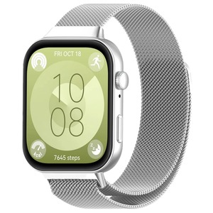 Bracelets pour montres connectées Watch Fit 3/<span class=keywords><strong>4</strong></span> <span class=keywords><strong>Pro</strong></span>/ 8/9 <span class=keywords><strong>Pro</strong></span>/Honor 9 ; Bandes métalliques 20/22 mm avec design milanais et boucle à pression - Product Image 2