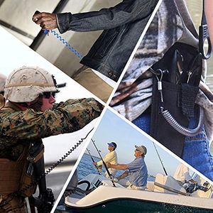 Herramienta de pesca Cordón retráctil resistente en espiral con clip de acero inoxidable Llavero de resorte de TPU en espiral elástico Cordón antipérdida - Product Image 4