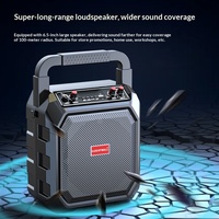 Enceinte portable d'extérieur Great Wall 5.1 avec RGB, batterie intégrée et microphone sans fil, volume élevé pour la danse en plein air