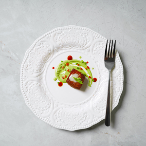 <span class=keywords><strong>Vaisselle</strong></span> en porcelaine, assiette blanche, en céramique et gaufré, style <span class=keywords><strong>Baroque</strong></span>, <span class=keywords><strong>vaisselle</strong></span>, offre spéciale, - Product Image 2