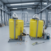 Dispositif de dosage automatique PAC/PAM, machine de dosage de floculant et de chlore en fût PE avec pompe, moteur PLC, boîte de vitesses, garantie 1 an