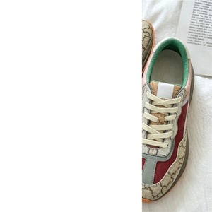 <b>Top</b>-quality fashionable leather breathable sports shoes with luxurious design, multi-color laces and thick sole for <b>walking</b>. - Product Image 1