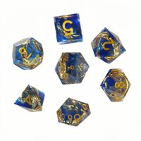 Jeu de dés en résine à bords tranchants transparents du Seigneur des Anneaux du MDN RPG pour Donjons et Dragons du MDN Gamer