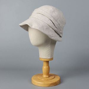 High Quality Japanese Fisherman <b>Hat</b> Women Summer Thin Linen Wide Brim Plain Bucket <b>Hats</b> - Product Image 2