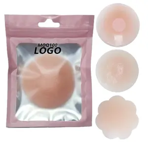 Saco rosa 6.5cm personalizado reutilizável invisível sutiã de silicone adesivo para mamilos pastéis sexy capas para mamilos pastéis para mulheres