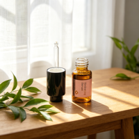 Botol Serum Kaca Mini Transparan 20ml 30ml Ukuran Perjalanan Botol Minyak Esens Kaca Kecil Botol Serum Kaca dengan Pipet