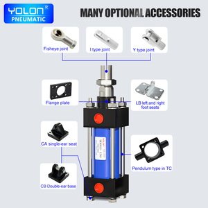YOLON MOB Series Double Acting Piston <strong>Cylinder</strong> with Gear Core and Front Flange <strong>Light</strong> Types Hydraulic <strong>Cylinder</strong> - Product Image 3