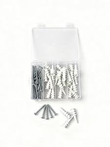 50pcs Woking White Drywall Anchor Kit Nylon PA66 Zinc Steel Self-Drilling Anchor PE Gypsum Board <strong>Screw</strong> <strong>for</strong> Plasterboard <strong>Wall</strong> - Product Image 2